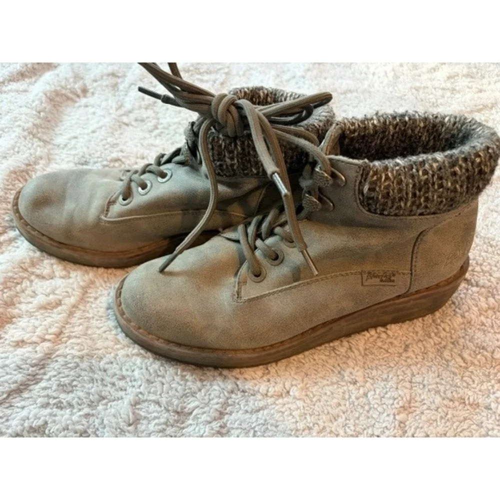 Women's‎ Blowfish Malibu Kinsley Olive Green Ankle Boots Size 6-1/2
